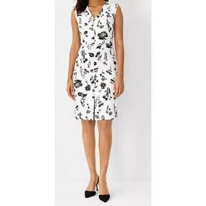 Ann Taylor Floral Double V Sheath Dress Size 8 NWT A1.14